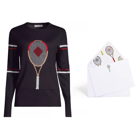 The Tennis Holiday Bundle (Navy & Red Sweater)